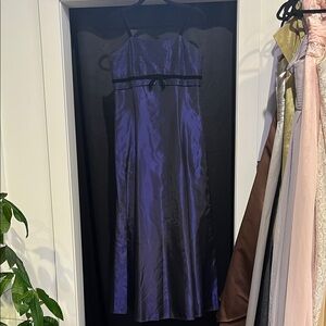 Jessica McClintock Satin Purple Maxi Dress